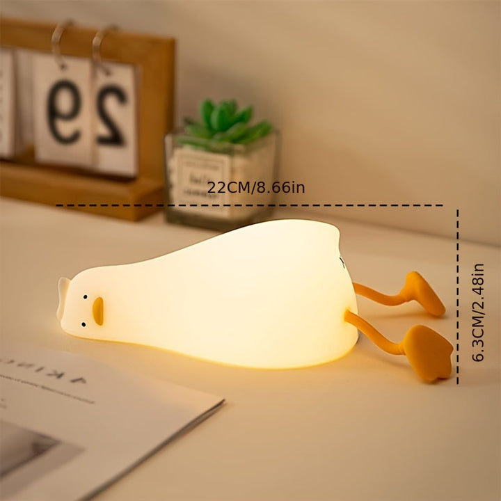 Lisslune | Sleeping Duck Lamp - Rechargeable Dimmable Silicone Night Light