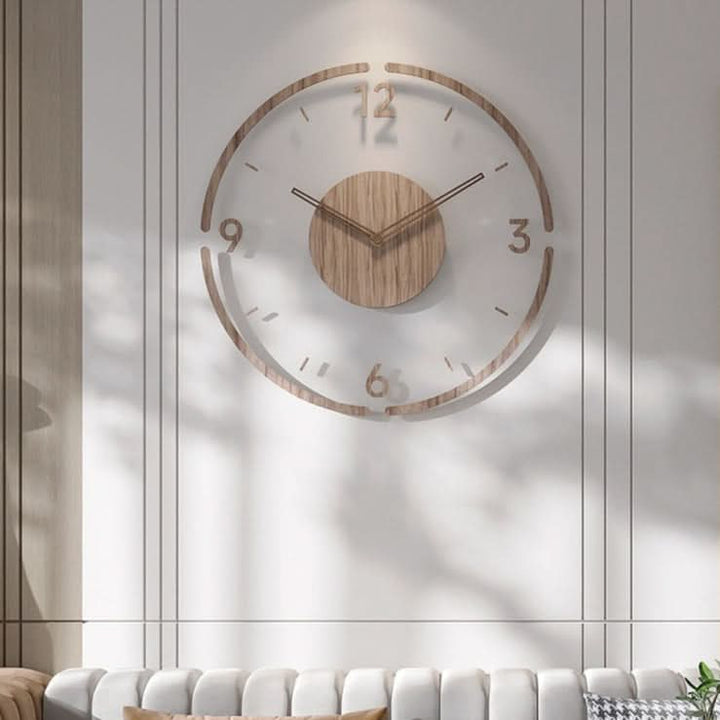 Lisslune | Silent Nordic Wood Wall Clock 35 cm