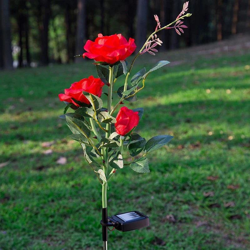 Lisslune | Solar-powered rose lights – garden stakes with solar panel for decorative lighting
