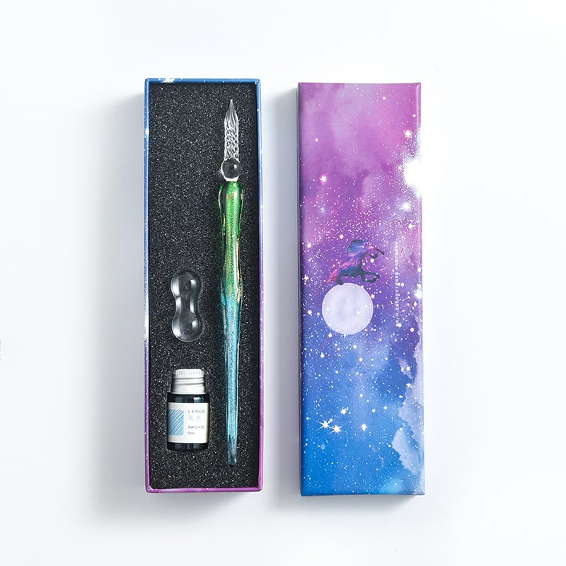Lisslune | Calligraphy Glass Dip Pen Ink Set