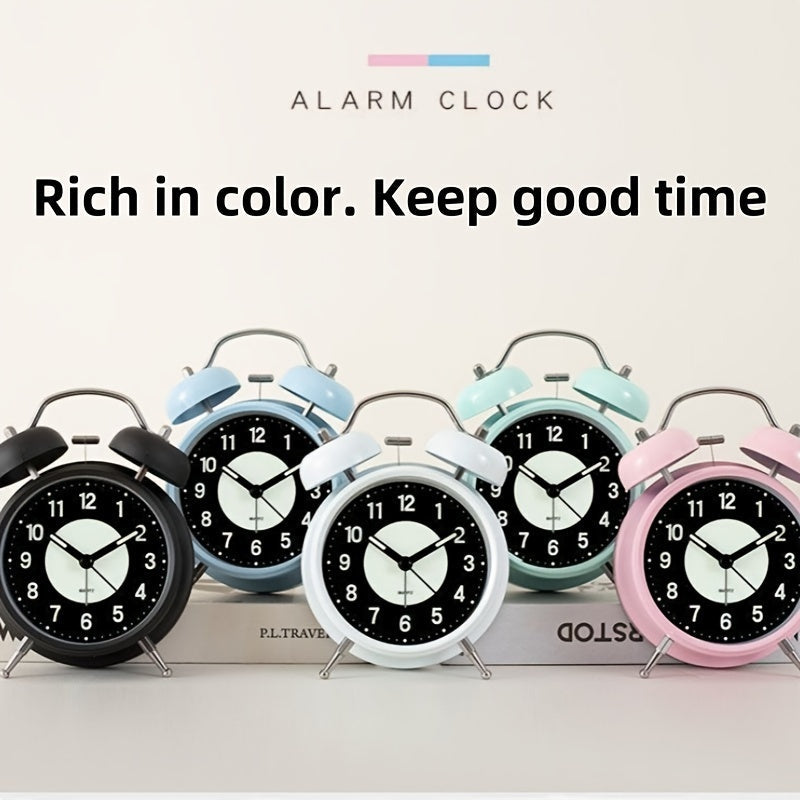 Lisslune | LuminousTime - Elegant Metal Alarm Clock with Gentle Lighting for Peaceful Mornings and Nights