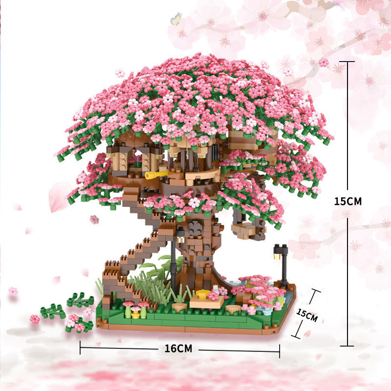 Lisslune | BlossomHaven Cherry Blossom Wooden House Decoration