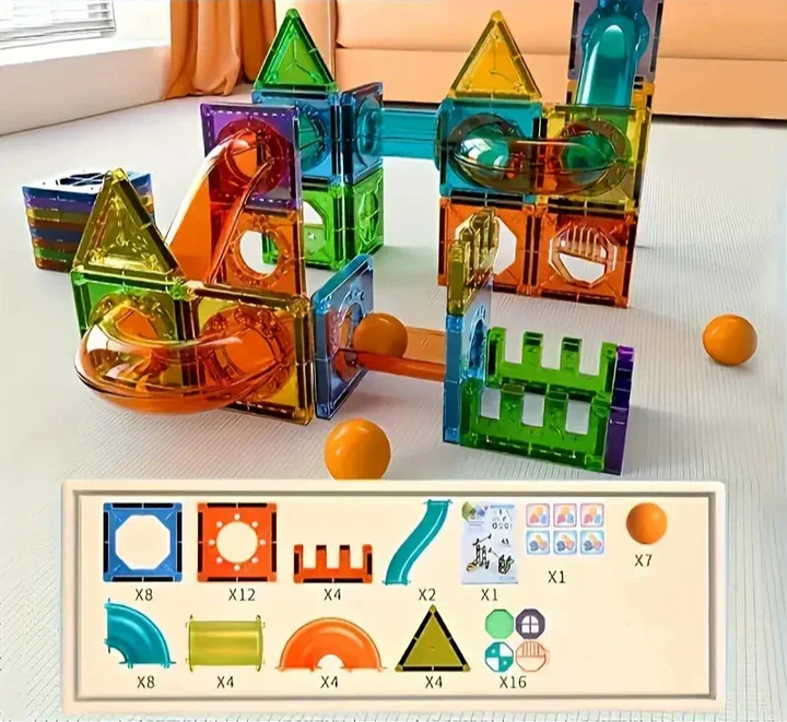Lisslune | DreamBuild Set – Magnetic Building Blocks for Creative Castles & Imaginative Play