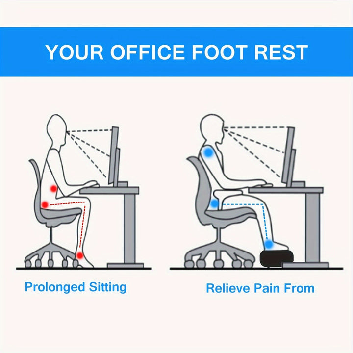 Lisslune | Ergonomic Footrest with Memory Foam – Adjustable & Non-Slip