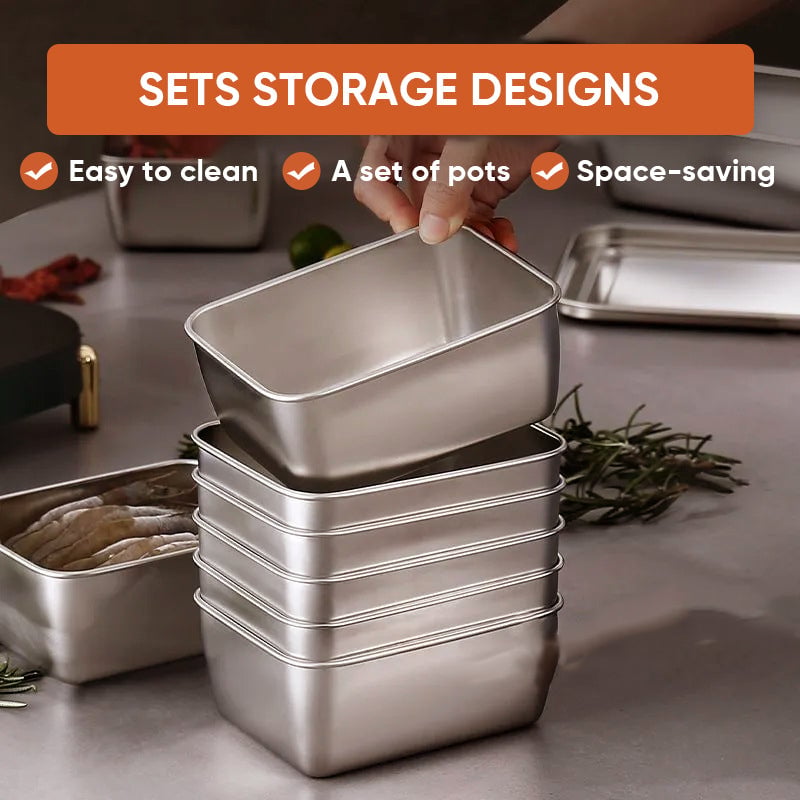 Lisslune | Stainless Steel Food Storage Container with Lid, Lunch, Snack Storage Box