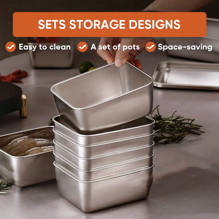 Lisslune | Stainless Steel Food Storage Container with Lid, Lunch, Snack Storage Box