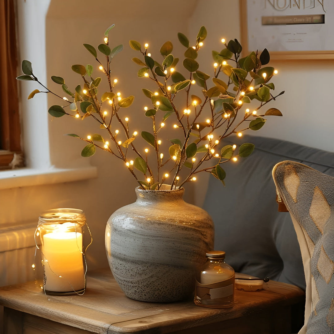 Lisslune | EverLeaf Light – Natural Olive Branch LED Lamp for Atmospheric Lighting
