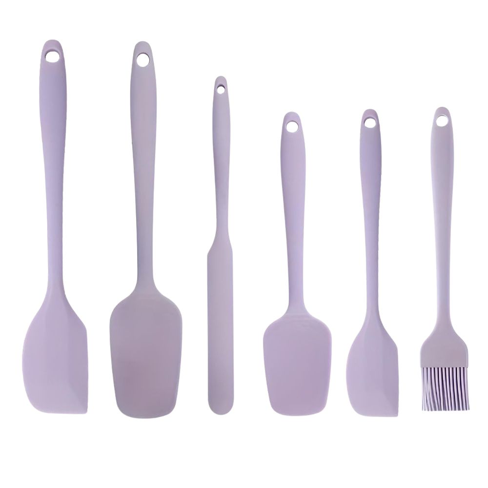Lisslune | Flexible Silicone Spatula Set | 6 Pcs Set