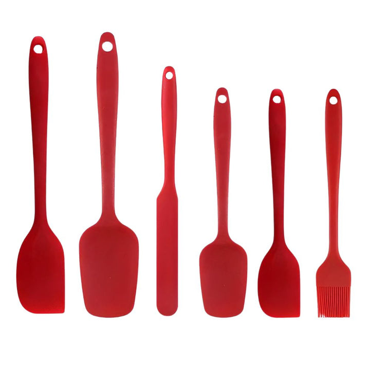 Lisslune | Flexible Silicone Spatula Set | 6 Pcs Set