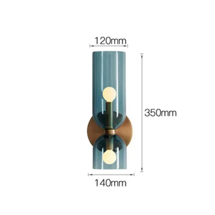 Lisslune | Modern Double Glass Wall Light Fixture