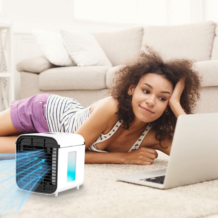 Lisslune | 7-Colors Switchable Portable Mini Air Conditioner Cooler Fan