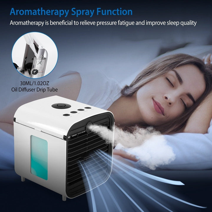 Lisslune | 7-Colors Switchable Portable Mini Air Conditioner Cooler Fan
