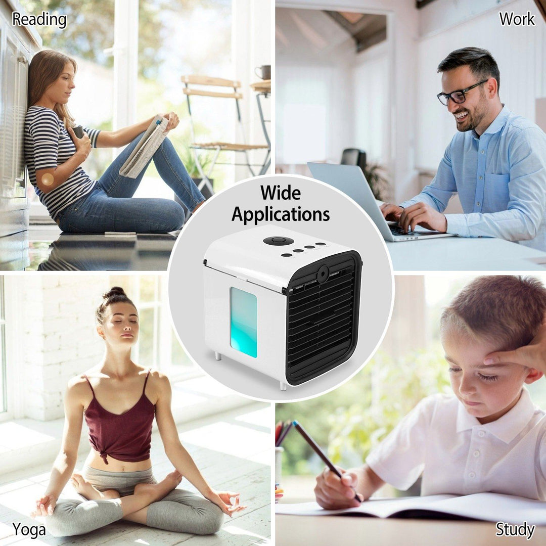 Lisslune | 7-Colors Switchable Portable Mini Air Conditioner Cooler Fan