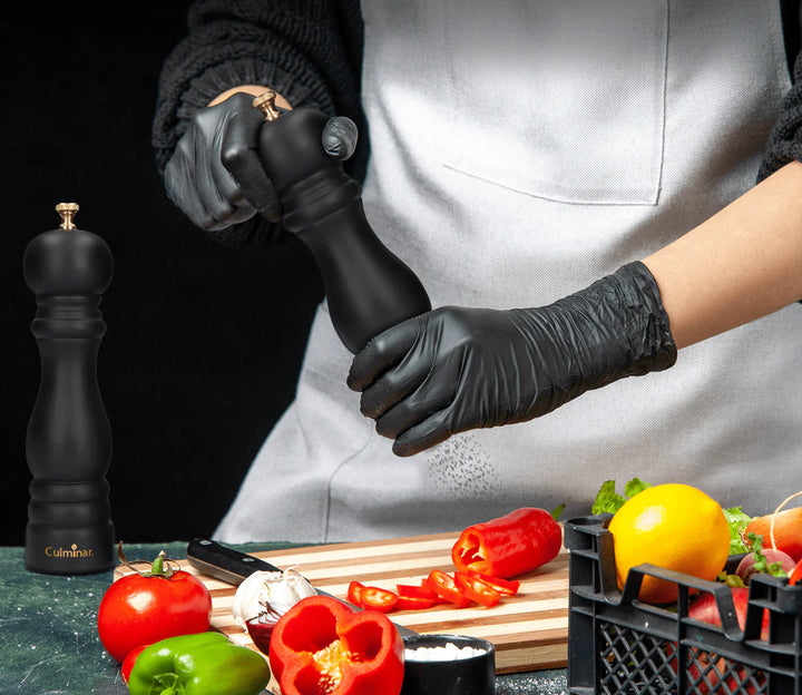 Lisslune | Salt and Pepper Mill Set – Manual Spice Mill made of Wood with Ceramic Grinder & Adjustable Grinding Degree