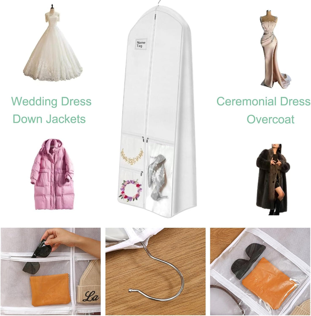Lisslune | Full-Length Wedding Dress Storage Set – Dustproof Bridal Gown Cover (1+1 FREE)