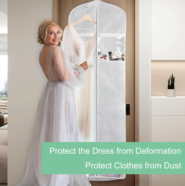 Lisslune | Full-Length Wedding Dress Storage Set – Dustproof Bridal Gown Cover (1+1 FREE)