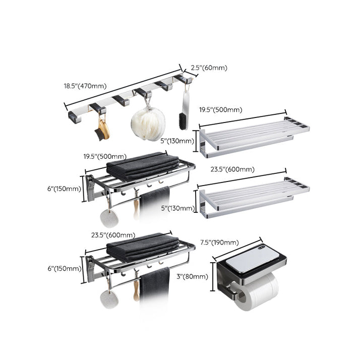 Lisslune | 5-piece modern bathroom accessories as single item or in set Polished chrome bathroom set