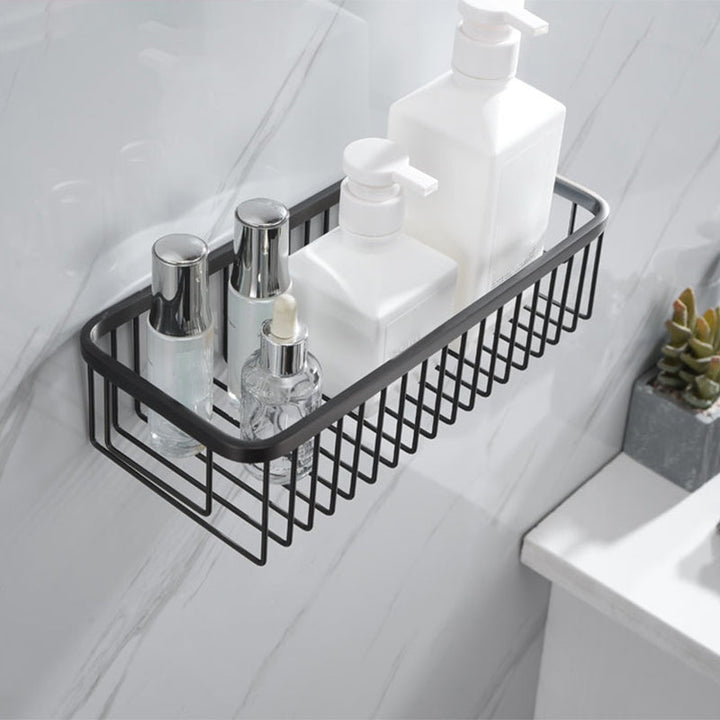 Lisslune | Gray 5-piece modern bathroom accessory set made of stainless steel