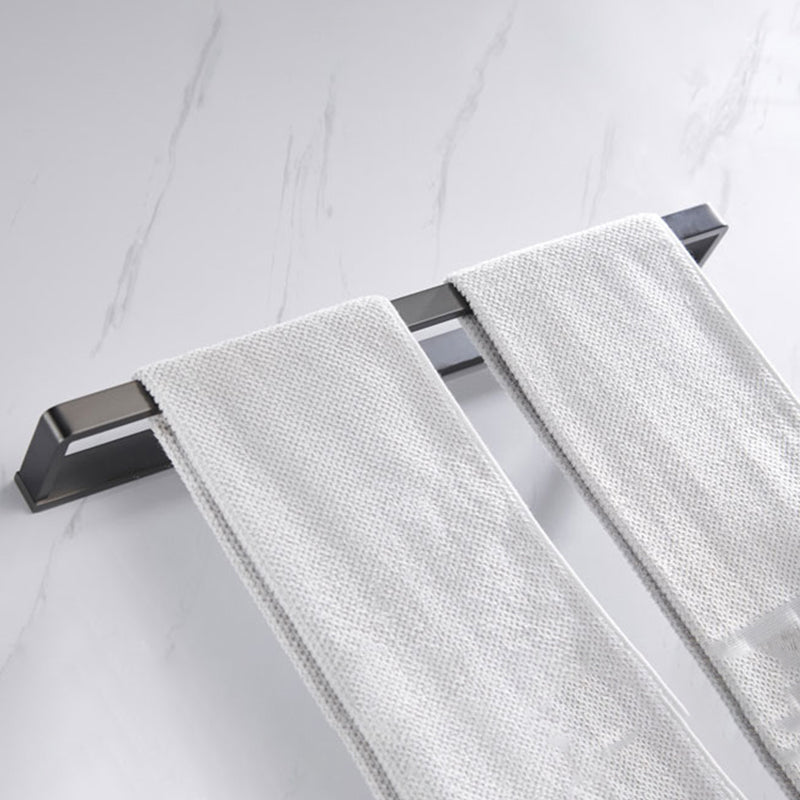 Lisslune | Gray 5-piece modern bathroom accessory set made of stainless steel