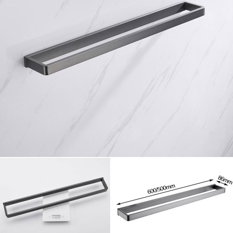 Lisslune | Gray 5-piece modern bathroom accessory set made of stainless steel