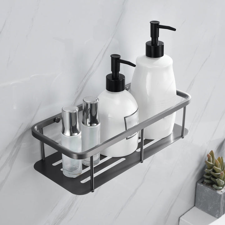 Lisslune | Gray 5-piece modern bathroom accessory set made of stainless steel