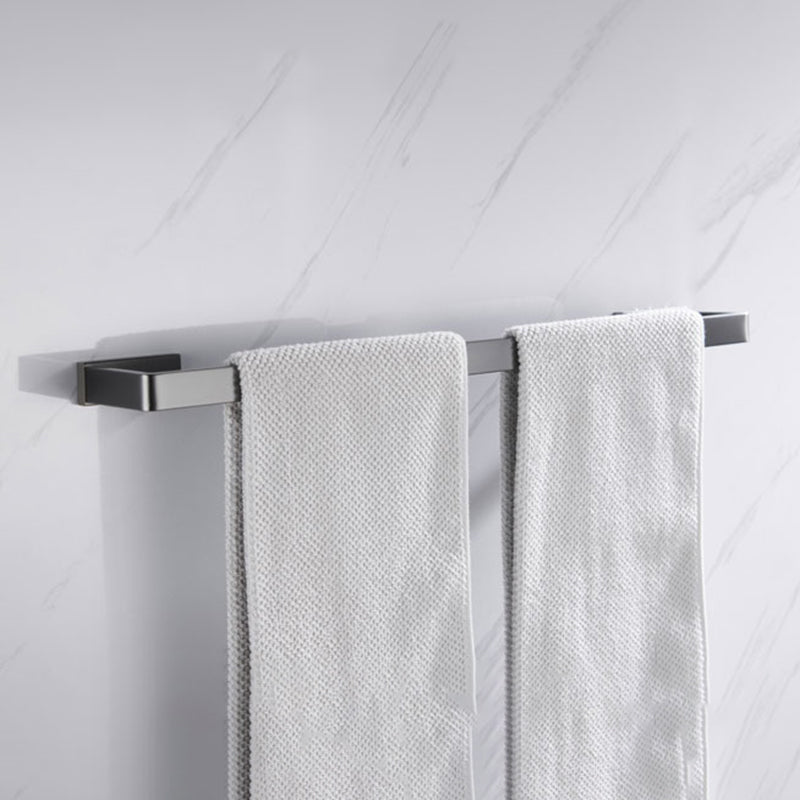 Lisslune | Gray 5-piece modern bathroom accessory set made of stainless steel