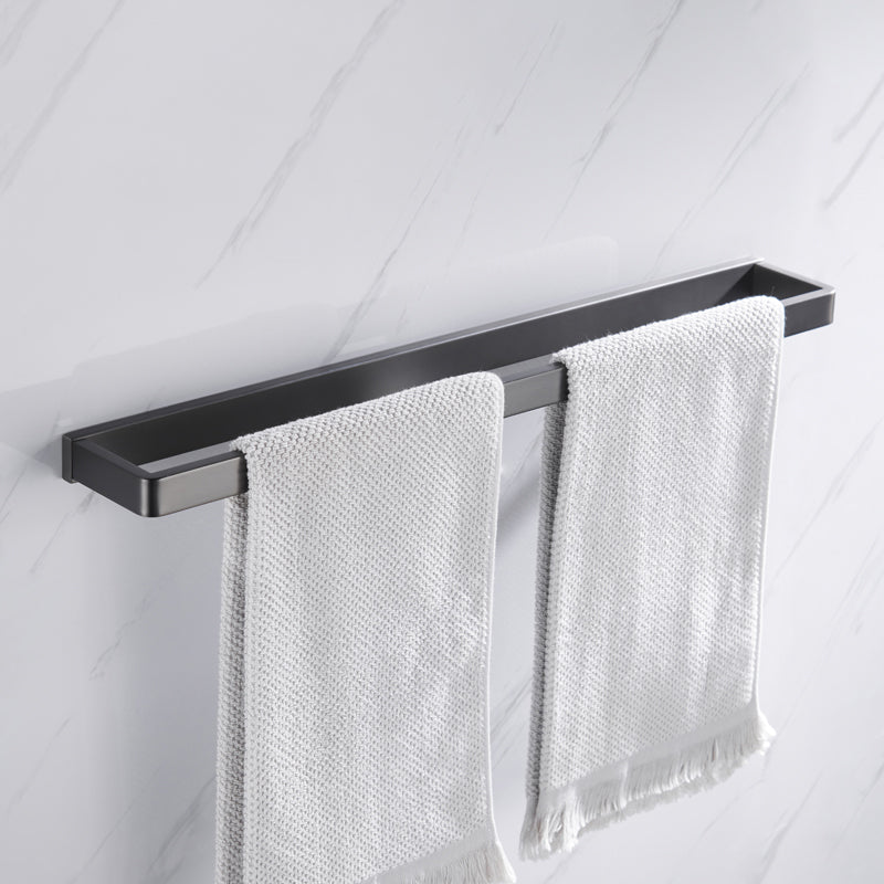 Lisslune | Gray 5-piece modern bathroom accessory set made of stainless steel
