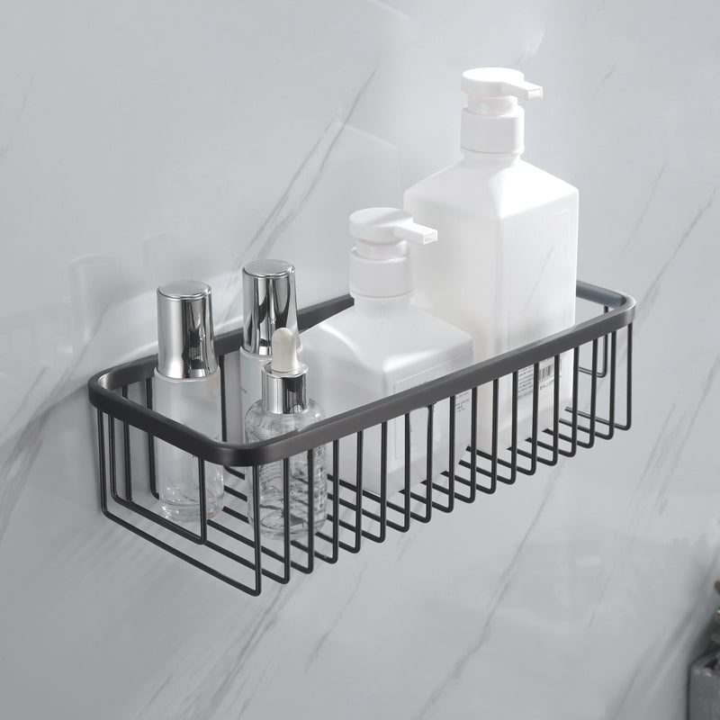 Lisslune | Gray 5-piece modern bathroom accessory set made of stainless steel