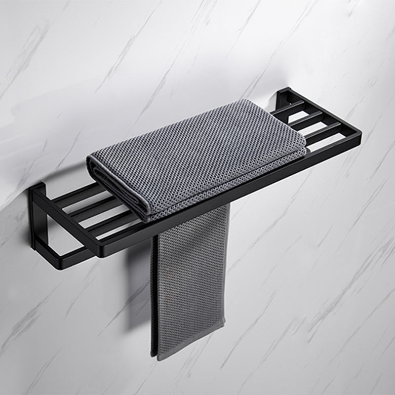 Lisslune | Matt Black 5-piece modern bathroom accessory as a single item or as a set with towel bar