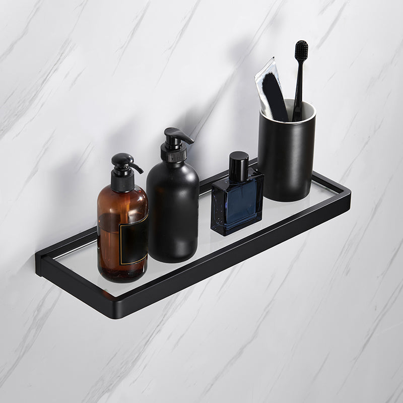 Lisslune | Matt Black 5-piece modern bathroom accessory as a single item or as a set with towel bar