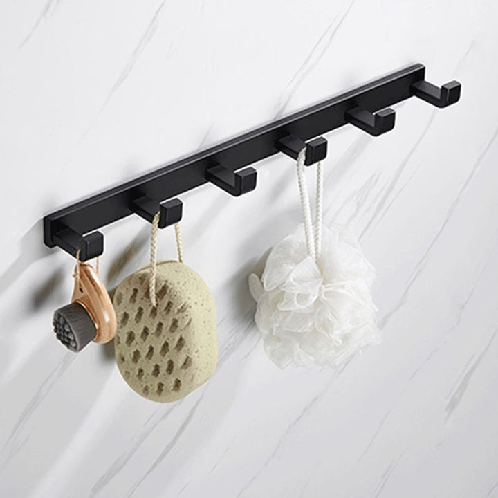 Lisslune | Matt Black 5-piece modern bathroom accessory as a single item or as a set with towel bar