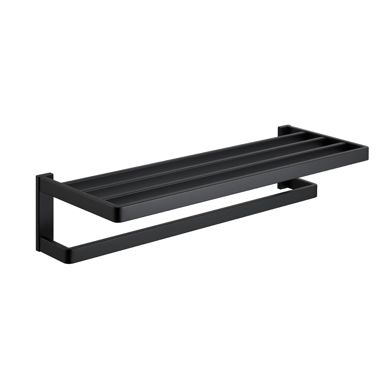 Lisslune | Matt Black 5-piece modern bathroom accessory as a single item or as a set with towel bar