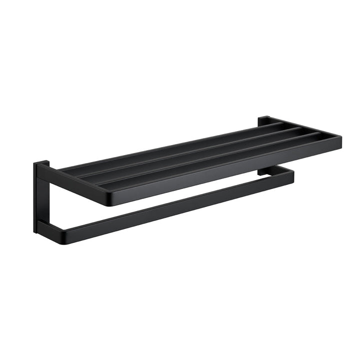 Lisslune | Matt Black 5-piece modern bathroom accessory as a single item or as a set with towel bar