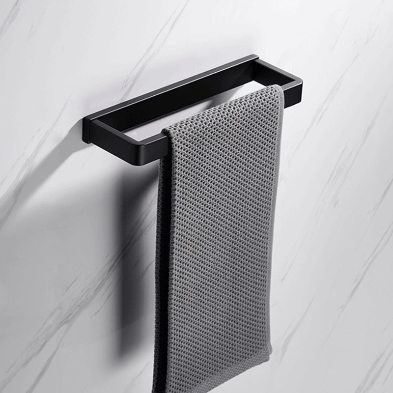 Lisslune | Matt Black 5-piece modern bathroom accessory as a single item or as a set with towel bar