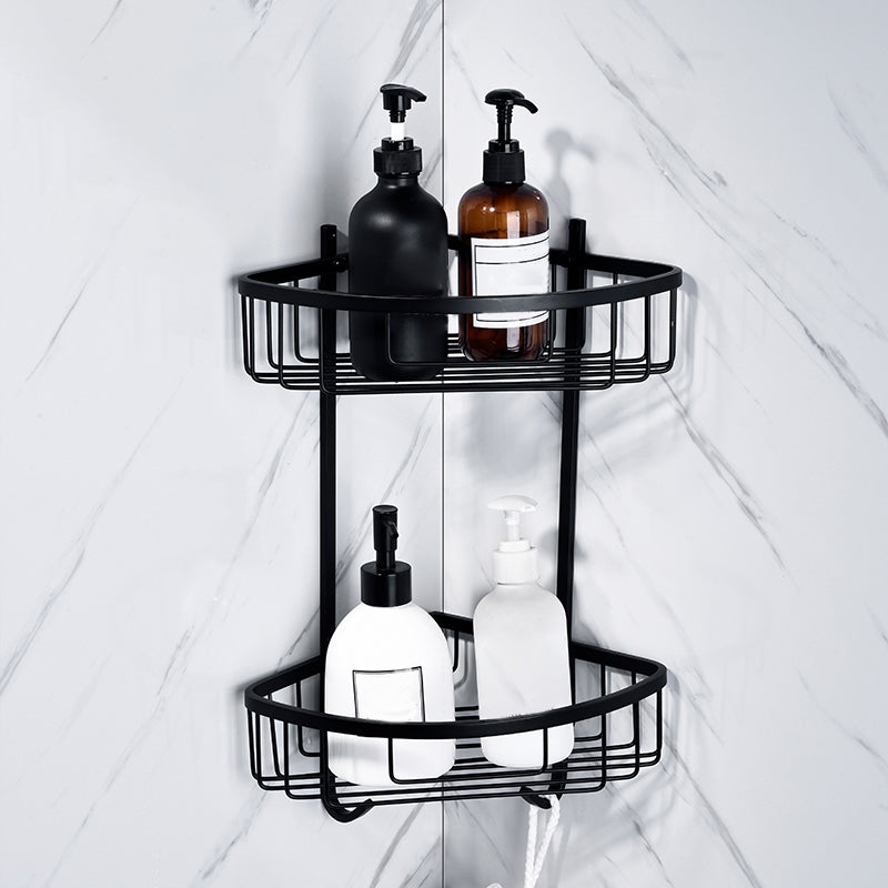 Lisslune | Matt Black 5-piece modern bathroom accessory as a single item or as a set with towel bar