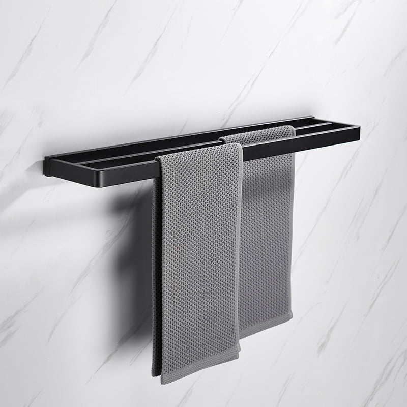 Lisslune | Matt Black 5-piece modern bathroom accessory as a single item or as a set with towel bar