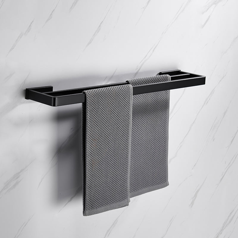 Lisslune | Matt Black 5-piece modern bathroom accessory as a single item or as a set with towel bar