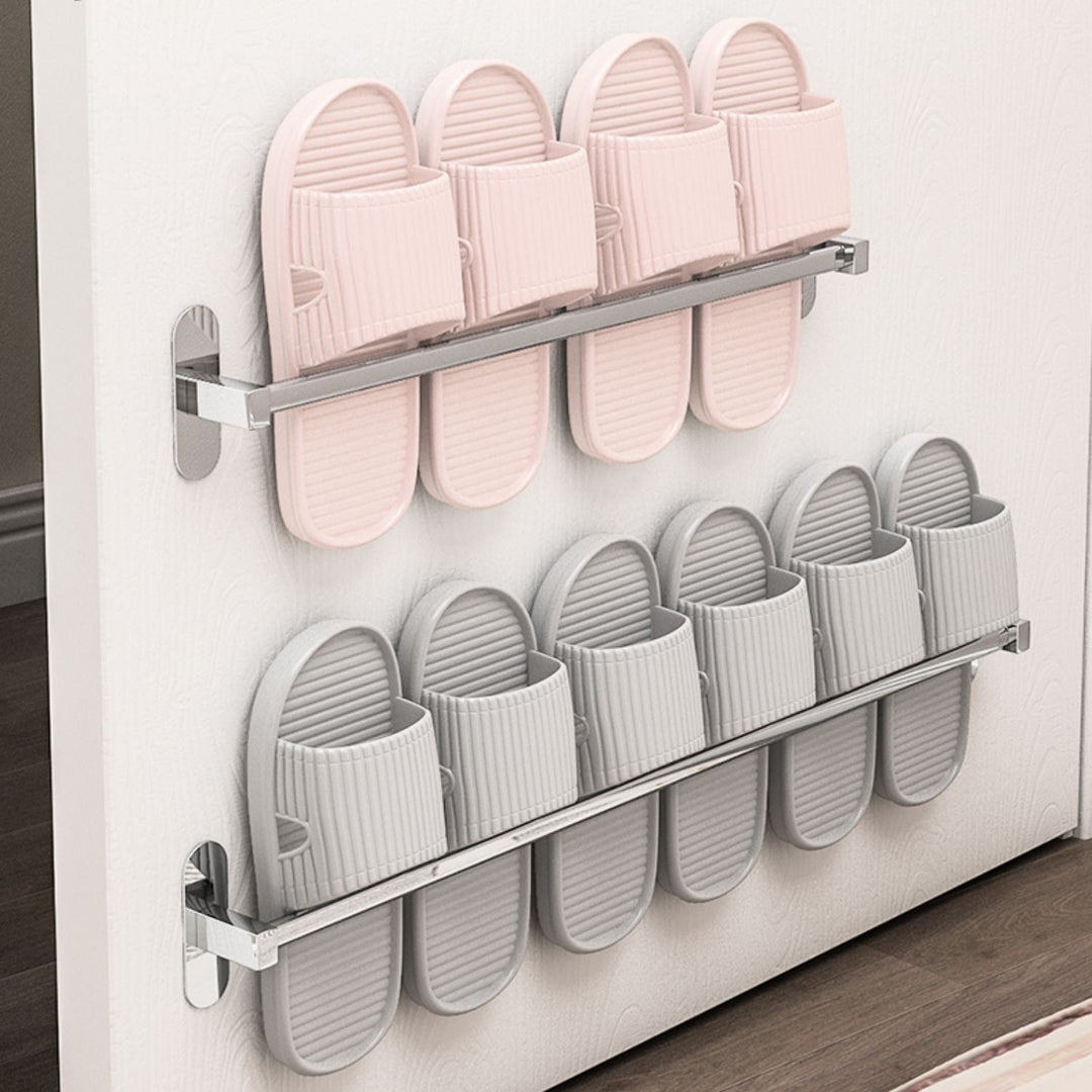 Lisslune | 2-Piece Stainless Steel Slip-Resistant Modern Chrome Bathroom Hardware Set