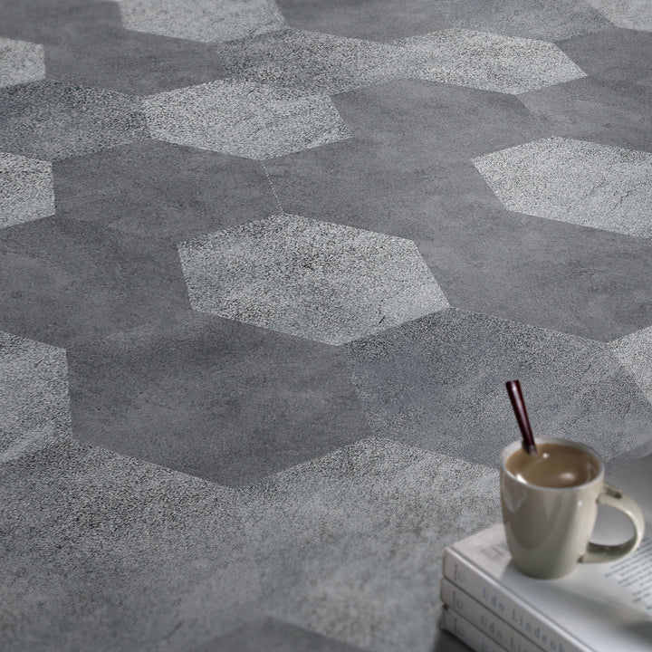 Lisslune | Peel and Stick Vinyl Floor Dark Matte Vinyl Floors with Stone Look