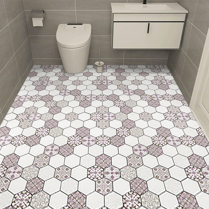 Lisslune | Modern PVC Flooring Self-adhesive Geometrically Printed Low Gloss Vinyl Floor Planks