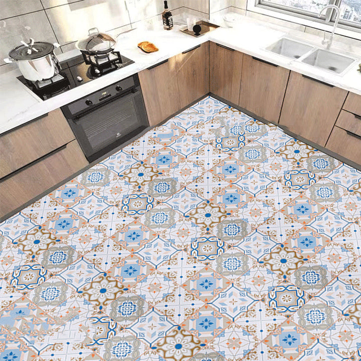 Lisslune | Modern PVC Flooring Self-adhesive Geometrically Printed Low Gloss Vinyl Floor Planks