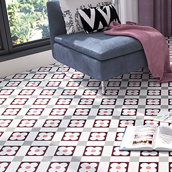 Lisslune | Multi-Tonal Style Vinyl Plank Flooring Peel and Stick Porcelain Tile Look PVC Flooring