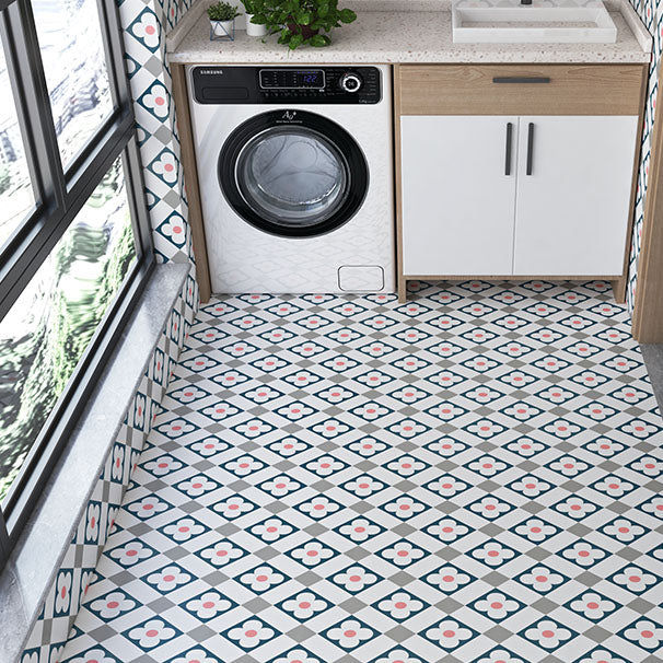 Lisslune | Multi-Tonal Style Vinyl Plank Flooring Peel and Stick Porcelain Tile Look PVC Flooring