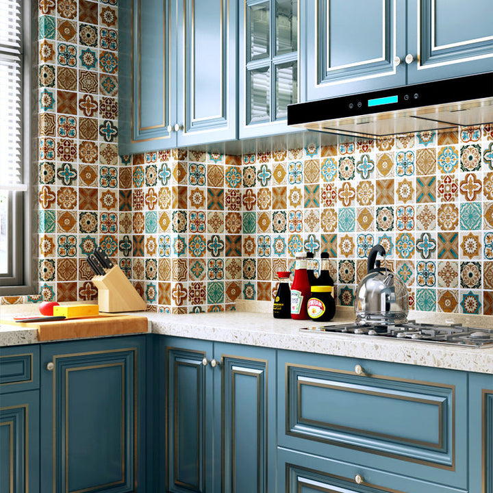 Lisslune | Multi-Tonal Style Vinyl Plank Flooring Peel and Stick Porcelain Tile Look PVC Flooring