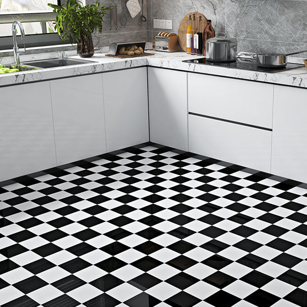 Lisslune | Multi-Tonal Style Vinyl Plank Flooring Peel and Stick Porcelain Tile Look PVC Flooring
