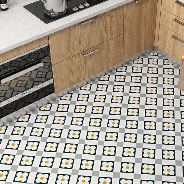 Lisslune | Multi-Tonal Style Vinyl Plank Flooring Peel and Stick Porcelain Tile Look PVC Flooring