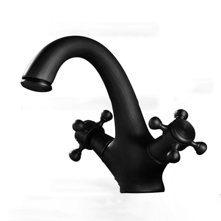 Lisslune | Glam Style Copper Tub Faucet Low Arc Deck Mounted Tub Faucet Set