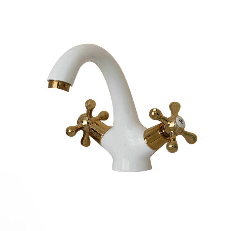 Lisslune | Glam Style Copper Tub Faucet Low Arc Deck Mounted Tub Faucet Set