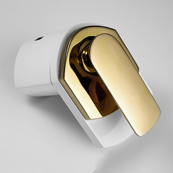Lisslune | Bathroom Sink Faucet Lever Handle Brass Waterfall Spout Sink Faucet
