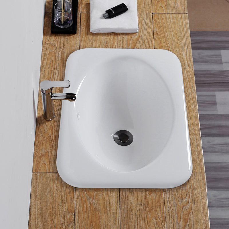 Lisslune | Traditional square washstand ceramics metal under-counter sink